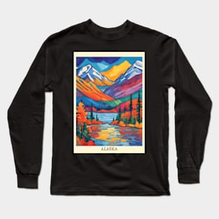 fauvism art of Alaska usa Long Sleeve T-Shirt